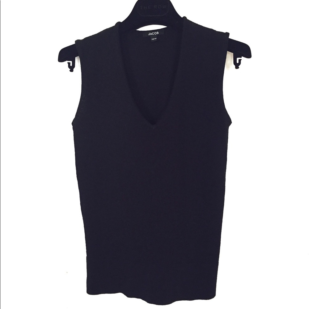 Jacobs V-neck Knit Sweater Vest Top